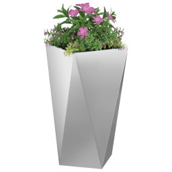 Jardinière 2 pcs Argent 40 x 40 x 75 cm Acier galvanisé 554333554333