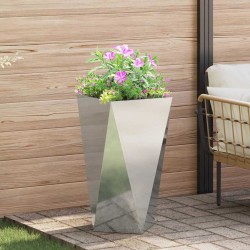 Jardinière 2 pcs Argent 40 x 40 x 75 cm Acier galvanisé 554333554333