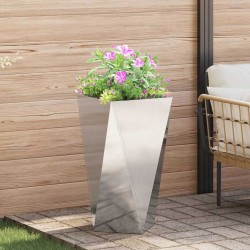 Jardinière 2 pcs Argent 40 x 40 x 75 cm Acier inoxydable 554334554334