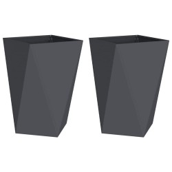 Jardinière 2 pcs Anthracite 50 x 50 x 75 cm Acier 554337554337