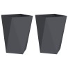 Jardinière 2 pcs Anthracite 50 x 50 x 75 cm Acier 554337554337