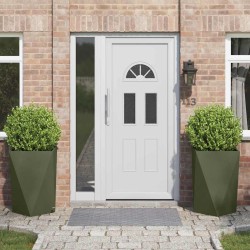 Jardinière 2 pcs Vert olive 50 x 50 x 75 cm Acier 554338554338