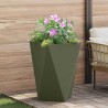 Jardinière 2 pcs Vert olive 50 x 50 x 75 cm Acier 554338554338