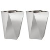 Jardinière 2 pcs Argent 50 x 50 x 75 cm Acier inoxydable 554340554340
