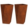 Jardinière 2 pcs Rouillé 40 x 40 x 75 cm 554341554341