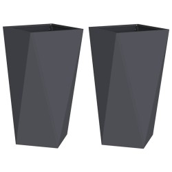 Jardinière 2 pcs Anthracite 40 x 40 x 75 cm Acier 554345554345