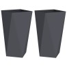Jardinière 2 pcs Anthracite 40 x 40 x 75 cm Acier 554345554345