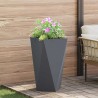 Jardinière 2 pcs Anthracite 40 x 40 x 75 cm Acier 554345554345