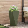 Jardinière 2 pcs Vert olive 40 x 40 x 75 cm Acier 554347554347