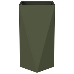 Jardinière 2 pcs Vert olive 40 x 40 x 75 cm Acier 554347554347