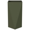 Jardinière 2 pcs Vert olive 40 x 40 x 75 cm Acier 554347554347