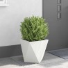 Jardinière 2 pcs Blanc 40 x 40 x 40 cm Acier 554348554348