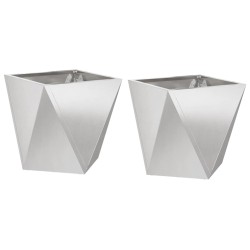 Jardinière 2 pcs Argent 30 x 30 x 30 cm Acier inoxydable 554349554349