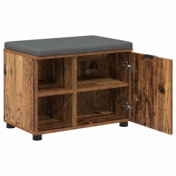 Banc d'entrée avec coussin Bois ancien 60 x 38 x 46 cm 554364554364