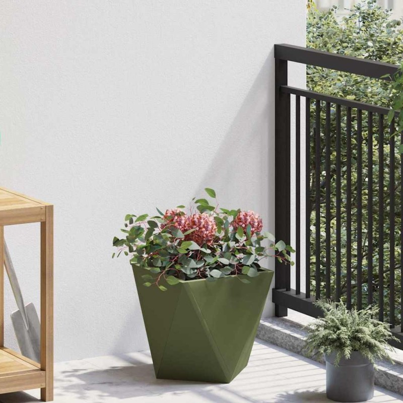 Jardinière Vert olive 30 x 30 x 30 cm Acier 554366554366