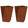 Jardinière 2 pcs Rouillé 50 x 50 x 75 cm 554367554367