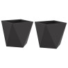 Jardinière 2 pcs Noir 30 x 30 x 30 cm Acier 554369554369