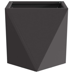 Jardinière 2 pcs Noir 30 x 30 x 30 cm Acier 554369554369