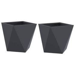 Jardinière 2 pcs Anthracite 30 x 30 x 30 cm Acier 554373554373