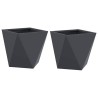 Jardinière 2 pcs Anthracite 30 x 30 x 30 cm Acier 554373554373
