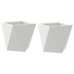 Jardinière 2 pcs Blanc 30 x 30 x 30 cm Acier 554374554374