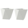 Jardinière 2 pcs Blanc 30 x 30 x 30 cm Acier 554374554374