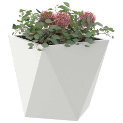 Jardinière 2 pcs Blanc 30 x 30 x 30 cm Acier 554374554374