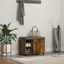 Banc d'entrée avec coussin Chêne Fumé 60 x 38 x 46 cm 554376554376