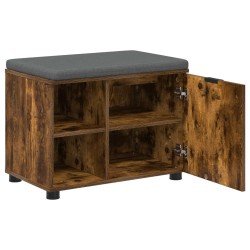 Banc d'entrée avec coussin Chêne Fumé 60 x 38 x 46 cm 554376554376