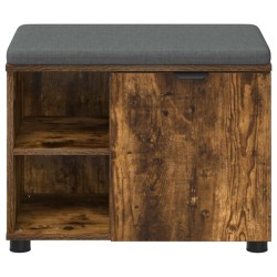 Banc d'entrée avec coussin Chêne Fumé 60 x 38 x 46 cm 554376554376