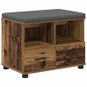Banc d'entrée avec coussin Bois ancien 60 x 38 x 46 cm 554379554379