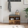 Banc d'entrée avec coussin Bois ancien 60 x 38 x 46 cm 554379554379