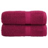 Serviettes de toilette premium SOLUND 2 pièces Bordeaux 30 x 30 cm 600 g/m² 554385554385