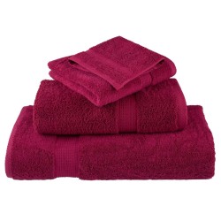 Serviettes de toilette premium SOLUND 2 pièces Bordeaux 30 x 30 cm 600 g/m² 554385554385