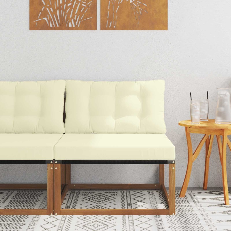 Sofa de milieu extérieur Bois d'Acacia Massif Naturel 554391554391