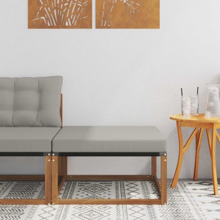 Pouf d'Extérieur Bois d'Acacia Massif Naturel 554392554392