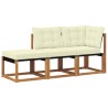 Canapés modulaires d'extérieur 3 Pièce Naturel et Crème 554400554400