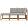 Canapés modulaires d'extérieur 3 Pièce Gris Naturel et Clair 554402554402