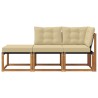 Canapés modulaires d'extérieur 3 Pièce Naturel et Beige 554404554404