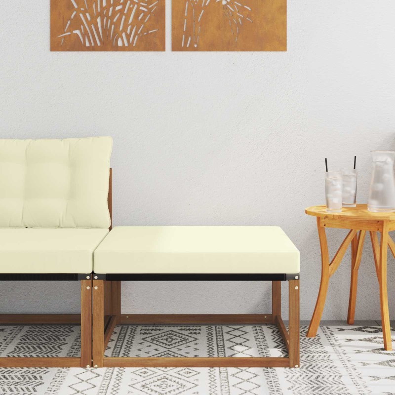 Pouf d'Extérieur Bois d'Acacia Massif Naturel 554405554405