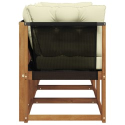 Canapé d’extérieur milieu et coin avec coussin 3 Pièce Naturel 554406554406