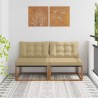 2 Pièce Sofa de milieu extérieur Bois d'Acacia Massif Naturel 554408554408