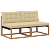 2 Pièce Sofa de milieu extérieur Bois d'Acacia Massif Naturel 554408554408