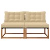 2 Pièce Sofa de milieu extérieur Bois d'Acacia Massif Naturel 554408554408