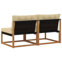 2 Pièce Sofa de milieu extérieur Bois d'Acacia Massif Naturel 554408554408