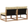 2 Pièce Sofa de milieu extérieur Bois d'Acacia Massif Naturel 554408554408