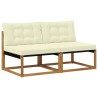 2 Pièce Sofa de milieu extérieur Bois d'Acacia Massif Naturel 554410554410