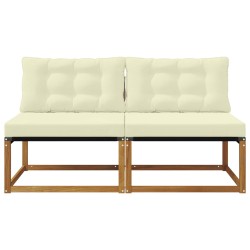 2 Pièce Sofa de milieu extérieur Bois d'Acacia Massif Naturel 554410554410