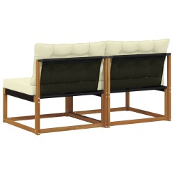 2 Pièce Sofa de milieu extérieur Bois d'Acacia Massif Naturel 554410554410