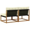 2 Pièce Sofa de milieu extérieur Bois d'Acacia Massif Naturel 554410554410